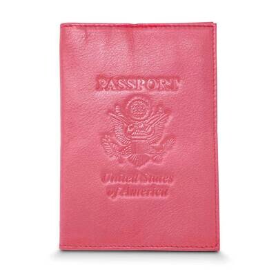 Pink Genuine Cowhide Leather Rfid Blocking Passport Wallet GM22567, MPN: GM22567, 788089150471