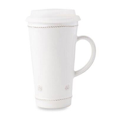 Juliska Berry &amp; Thread Whitewash Travel Mug with Silicone Lid JA133/W, MPN: JA133/W, 810034832733