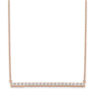 14Kr Si1/Si2, G H I, Bar Necklace Lab Grown Diamond PM3738-100-RLG, MPN: PM3738-100-RLG, 8839570799…