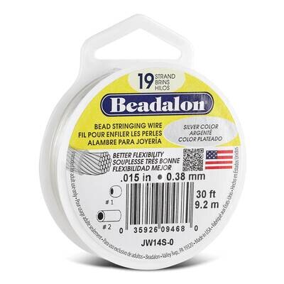 Beadalon 19 Metallic Silver Color .015in Diameter 30 Feet Strand Wire CRD857/15, MPN: CRD857/15, 35…