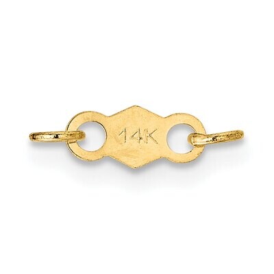 7.4 x 3.1mm Chain Tag Setting 14k Yellow Gold YG2090, MPN: YG2090,