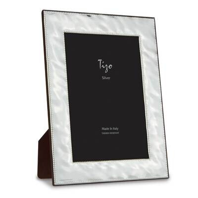 Sterling Silver Hammered Double Bead 4 x 6 Inch Picture Frame GM22440, MPN: GM22440,