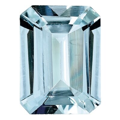 Aquamarine 7X5mm Emerald Cut AA Quality Gemstone AQ-0705-OCE-AA, MPN: AQ-0705-OCE-AA,