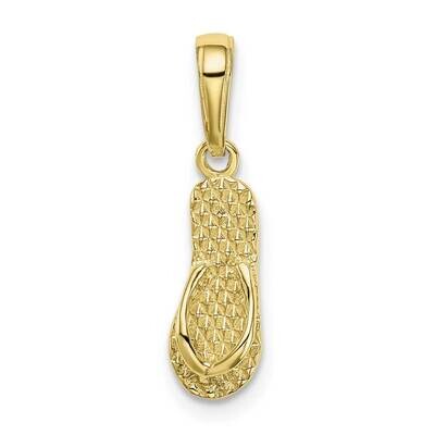 3-D Hawaii Flip-Flop Pendant 10k Gold 10D1366, MPN: 10D1366,
