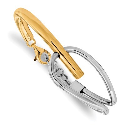 Leslie&#39;s Gold-tone Polished Bangle Bracelet Sterling Silver HB-QLF1042-7, MPN: QLF1042-7, 191101744…