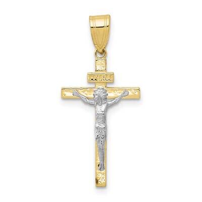 Two-Tone Inri Crucifix Pendant 10k Gold 10D3669, MPN: 10D3669,