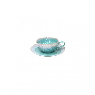 Casafina Taormina Aqua Tea Cup &amp; Saucer Set of 6 TA616-AQU, MPN: TA616-AQU, 840289008768