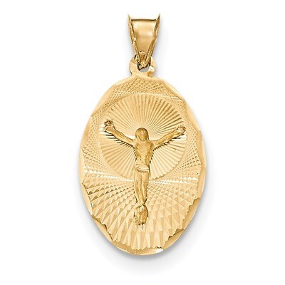Diamond -cut CORPUS Oval Pendant 14k Gold Polished K5608, MPN: K5608, 191101459306