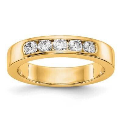 5-Stone Diamond Channel Band 14k Yellow Gold RM3276B-047-YAA, MPN: RM3276B-047-YAA, 191101809361