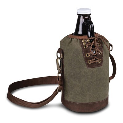 Khaki Green Growler Tote with 64 oz. Glass Growler GM20060, MPN: GM20060, 99967390859