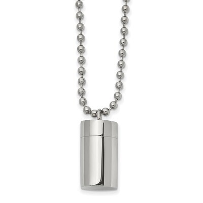 Capsule that Opens 22 inch Necklace Stainless Steel Polished SRN2591-22 by Chisel, MPN: SRN2591-22,…