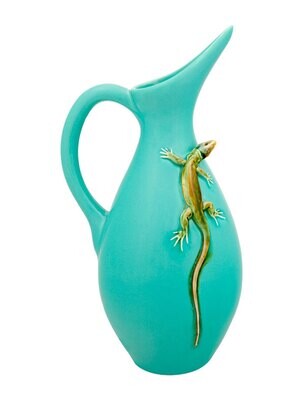 Bordallo Pinheiro Pinheiro Arte Bordallo Pinheiro Vase with Lizzard Decorated 65004015, MPN: 650040…