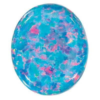 Imitation Opal Black 5x3mm Oval Cabochon OI-0503-OVC-BK, MPN: OI-OVC-BK,