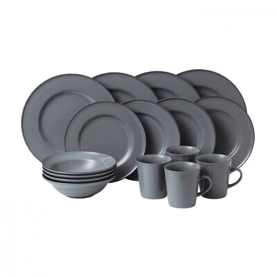 Royal Doulton Union Street Caf Grey 16- Piece Set 40033732, MPN: 40033732, 701587394284