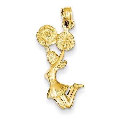 3-D Jumping Cheerleader Pendant 14k Gold C3554, MPN: C3554, 637218089826