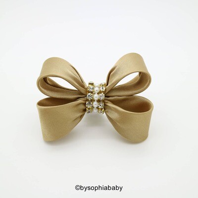 Baby Hair Clip Antique Gold Bow Hair Clip Gold Hair Clip Toddler Gold Hair Clip Girls Bow Hair Clip…