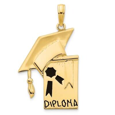 Epoxy Graduation Cap and Diploma Pendant 14k Gold D5145, MPN: D5145, 196904076248