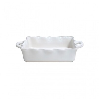 Casafina Cook &amp; Host Medium Rectangular Ruffled Baker RFF330-WHI, MPN: RFF330-WHI, 840289003336