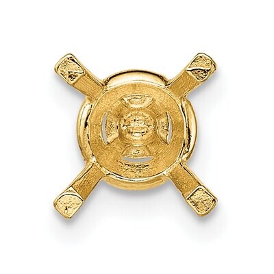 Round 4 Prong Round Center Head with Peg Head 1.00ct. Setting 14k Gold YG124-5, MPN: YG124-5,