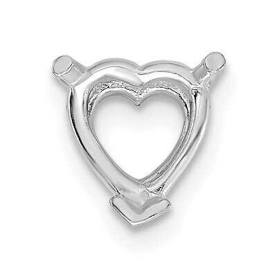 Heart V-End Wire Setting 2.0mm Setting 14k White Gold WG270, MPN: WG270,