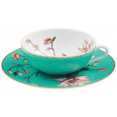 Raynaud Tresor Fleuri Tea Cup Extra And Saucer Turquoise 0658-37-854022, MPN: 0658-37-854022, 36600…