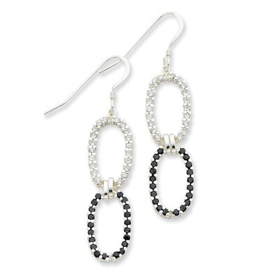 Fancy Dangle Earrings Sterling Silver QE5250