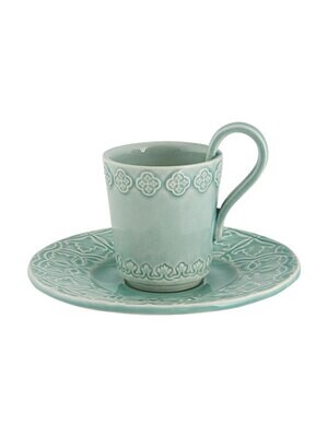 Bordallo Pinheiro Pinheiro Rua Nova Coffee Cup and Saucer Morning Blue 65020841, MPN: 65020841, 560…