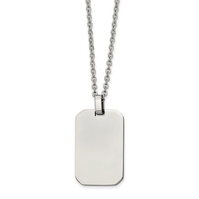 Rectangle 22 Inch Necklace Stainless Steel Polished SRN2515-22 by Chisel, MPN: SRN2515-22, 19110167…