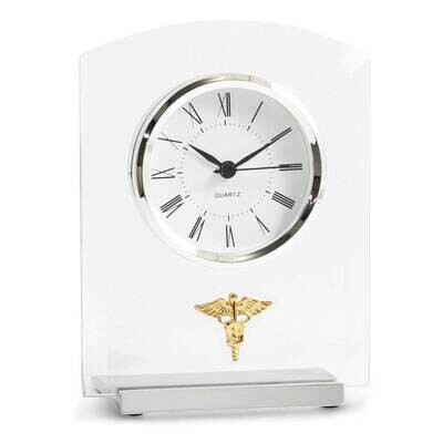 Dental Beveled Glass Quartz Clock with Stainless Steel Accents GM21454, MPN: GM21454, 797140356790