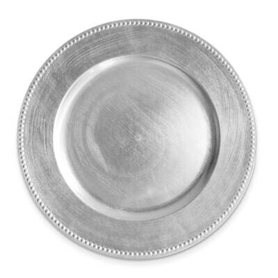 Silver Lacquered Melamine Round Charger GM17673, MPN: GM17673, 88235978844