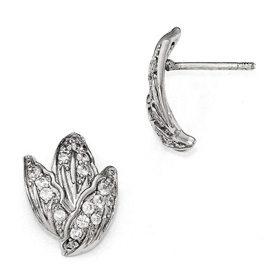 CZ Post Earrings Sterling Silver QCM1113