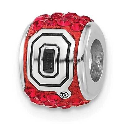 Collegiate Ohio State University Red Crystal Bead Sterling Silver OSU070CHM-SS, MPN: OSU070CHM-SS, …