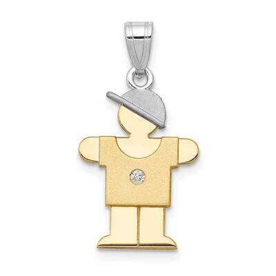 VS Diamond Kid Pendant 14k Two-tone Gold XK192VS, MPN: XK192VS, 883957235653
