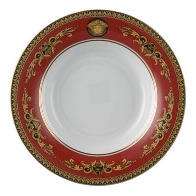 Versace Medusa Red Gourmet Plate 12 1/4 inch, MPN: 19315-409605-10781, 790955197541