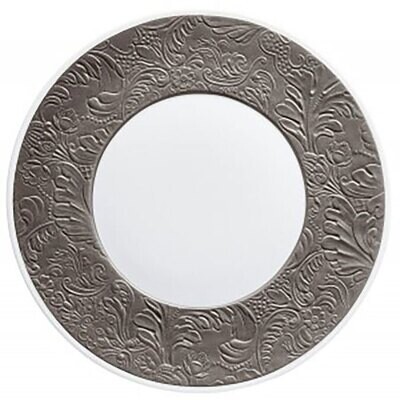 Raynaud Italian Renaissance Flat Plate With Engraved Rim Dark Grey 0816-46-113024, MPN: 0816-46-113…