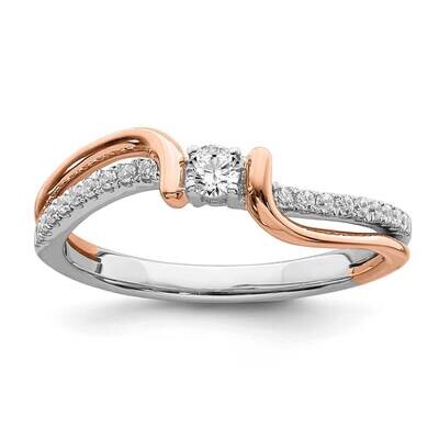 Diamond Promise Ring 14k White &amp; Rose Gold RM6622E-020-WRAA, MPN: RM6622E-020-WRAA, 191101398025