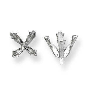 Princess V-End with Peg Head .75ct. Setting 14k White WG173-6, MPN: WG173-6,