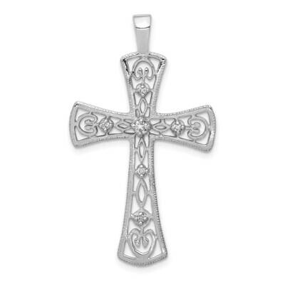 Aa Diamond Cross Pendant 14k White Gold PM5083-010-WA, MPN: PM5083-010-WA, 883957212357