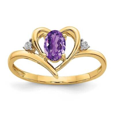 Diamond &amp; Amethyst Ring 14k Gold XBS477, MPN: XBS477, 883957374789