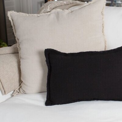 Crown Provence Throw Pillow with Fringe Natural PC893F