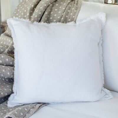 Crown Provence Throw Pillow with Fringe White PC891F