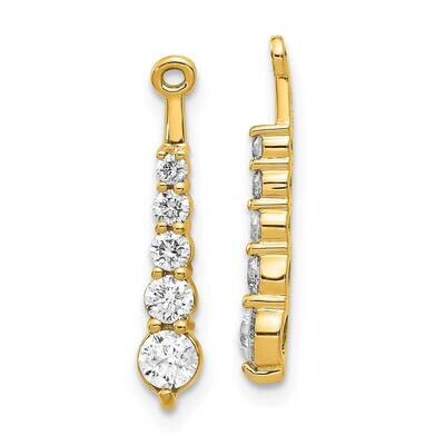 Aa 5 Stone Dangle Diamond Earring Jacket 14k Gold AA Diamond EJM5338-062-YA, MPN: EJM5338-062-YA, 8…