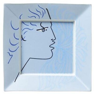 Raynaud Jean Cocteau Square Trinket Tray Blue 0661-33-600017, MPN: 0661-33-600017, 3660006743294