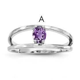 Family Jewelry Ring Sterling Silver Rhodium-plated XMR2/1SS-10, MPN: XMR2_1W--6, 883957864853