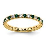 Si1/Si2 G H I &amp; Created Emerald Eternity Band 14k Gold Lab Grown Diamond ET0049-CEM-050-9YLG, MPN: …