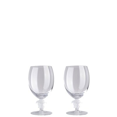 Versace Medusa Lumiere 2 Short Stem Clear Red Wine Set of Two 6 1/2 Inch, MPN: 69129-110835-48802, …