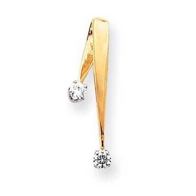 Completed Fancy Moissanite Pendant 14k Gold Polished  XP34MT, MPN: XP34MT,