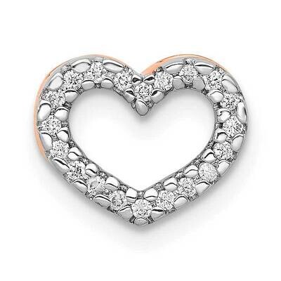 1/15Ct. Diamond Heart Chain Slide 14k Rose Gold PM4855-008-RA, MPN: PM4855-008-RA, 818050013037