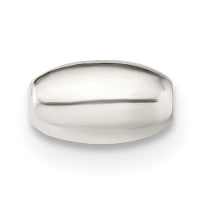 6.7 x 4mm Polished Oval Bead Sterling Silver SS3966, MPN: SS3966,
