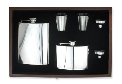 Polished Two Flasks Gift Set Stainless Steel GP2795